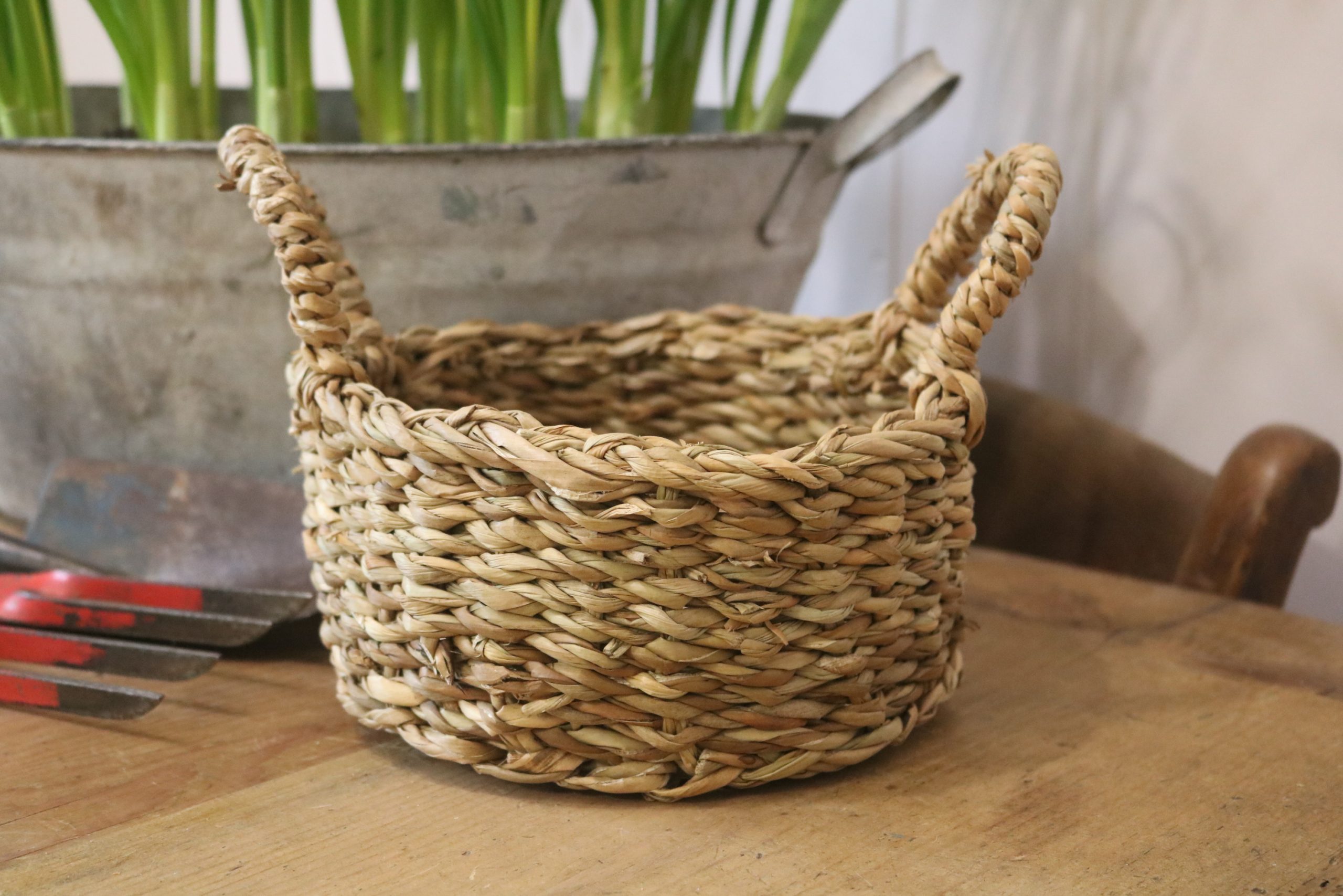 Seagrass Basket Small Orchard Garden Antiques