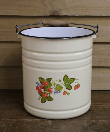 Strawberry Enamel Bucket
