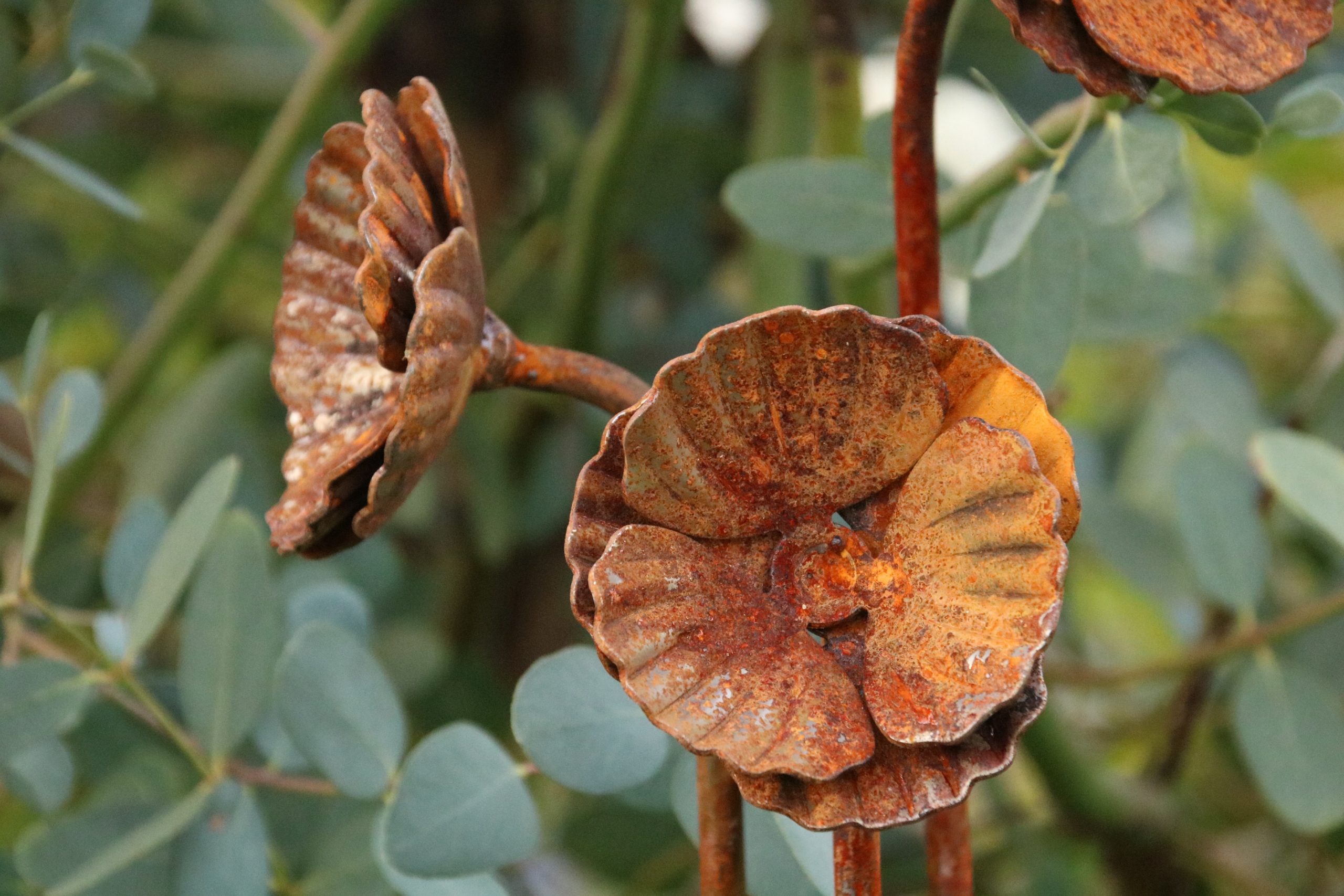 Medium Metal Poppy Flowers - Image 2