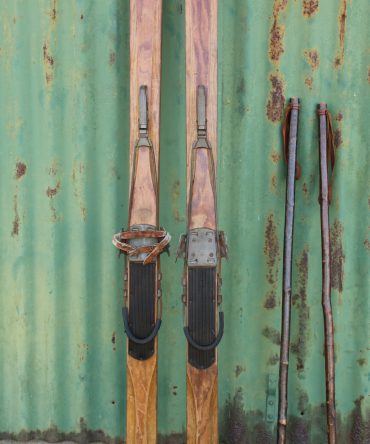 Vintage Wooden Skis #51