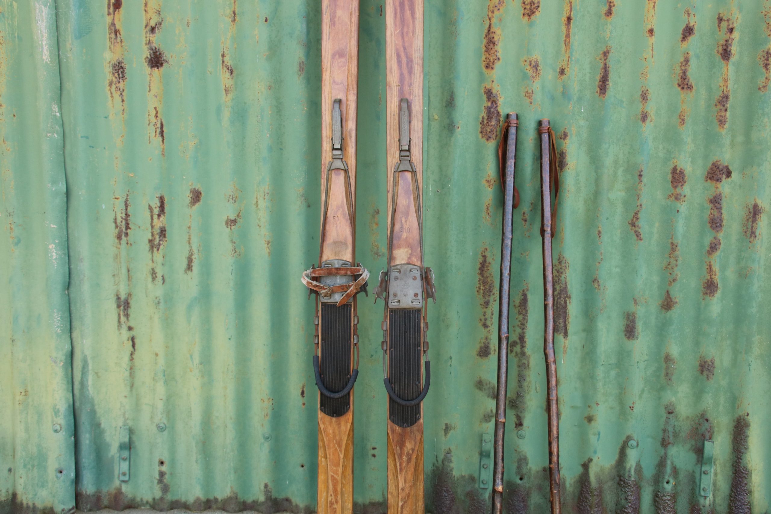 Vintage Wooden Skis #51