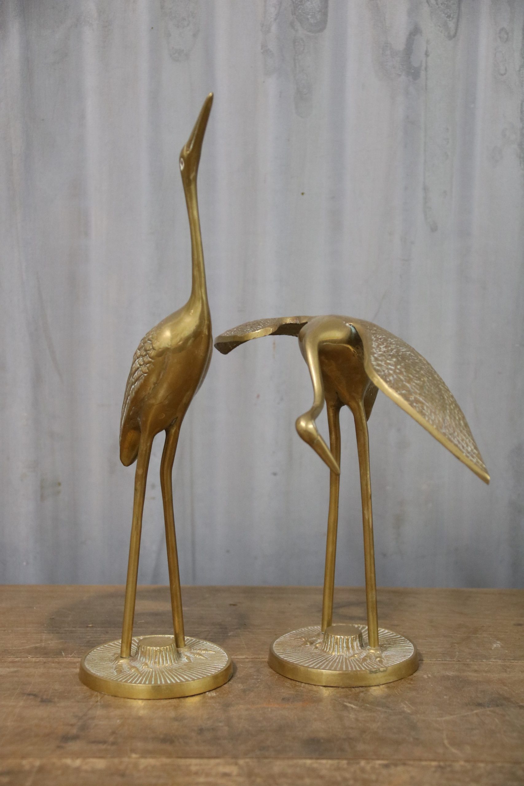Pair of Brass Herons - Image 2