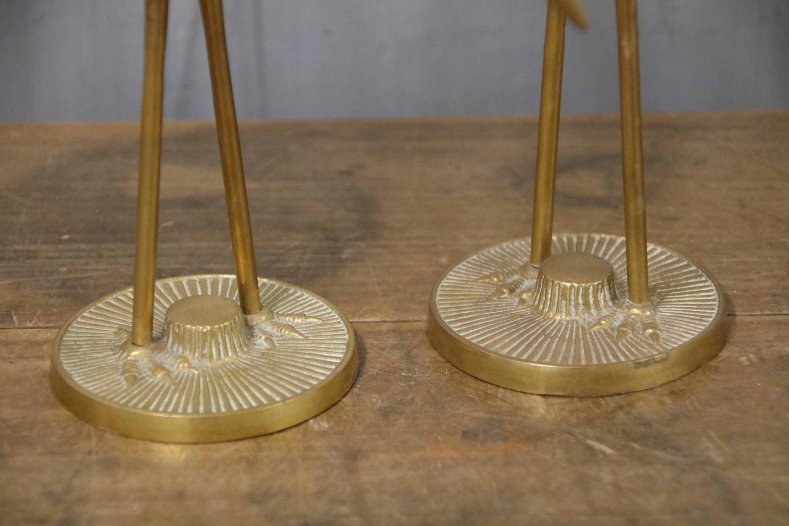 Pair of Brass Herons - Image 5